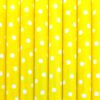 Strohhalme Papier - Gelb mit weißen Punkten - decomazing.com