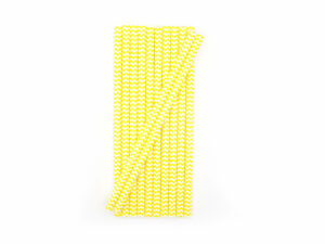 Strohhalme Papier - Gelb mit weißen Zacken - Cocktails - decomazing.com