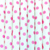 Strohhalme Papier - Weiß mit pinken Punkten - decomazing.com