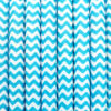 Paper straws – White with turquoise waves - decomazing.com