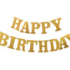 Banner Happy Birthday gold - Garlands - decomazing.com
