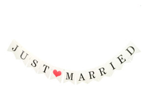 Banner Just Married - Garlands - decomazing.com