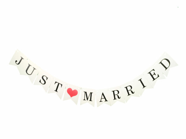 Banner Just Married - Girlande - decomazing.com